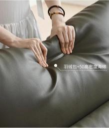 Sofa, High-end Villa Living Room, Minimalist Leather Tofu Block Special-shaped UFO Sofa, High-end Villa Living Roomdown Sofa