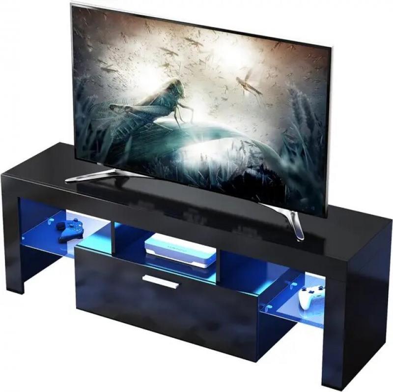 White TV Stand for 55/60/65/70/75+ Inch,LED TVs Stand with Storage and Shelves for Living Room Bedroom TV Cabinet