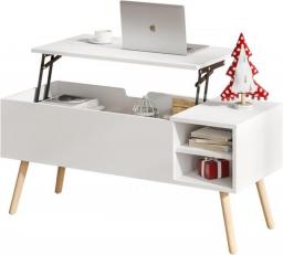 Tantmis Wood Lift Top Coffee Table With Storage, Mid Century Modern Farmhouse Coffee Table, Small Coffee Tables For Living Room