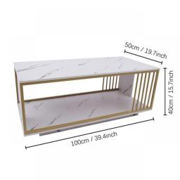 Modern Style Living Room Table, Elegant Coffee Table (39.4*19.7*15.7in)