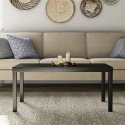 Mainstays Parsons Coffee Table, Black Oak Tea Table  Coffee Table Living Room Tables