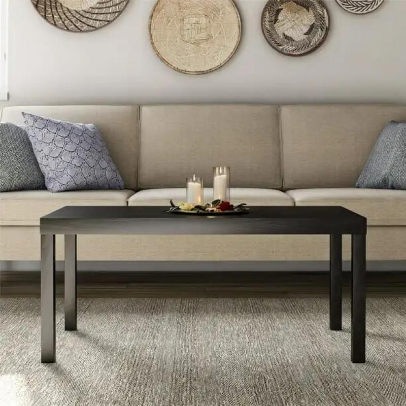 Mainstays Parsons Coffee Table, Black Oak tea table  coffee table living room tables