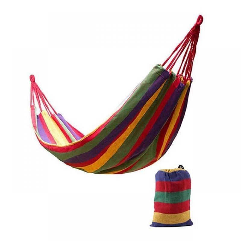 Striped thickened canvas hammock 250x80cm