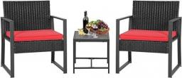 FDW Patio Furniture Sets 3 Piece Outdoor Bistro Set Wicker Patio Chairs Rattan Outdoor Furniture For Backyard Porch Poolside
