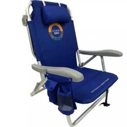 Set Of 2. Eco-Friendly Deluxe Backpack Beach Chair- Blue,8 Lb,23.00 X 24.00 X 31.00 Inches