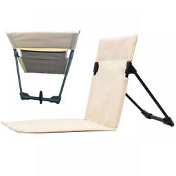 Portable Foldable Camping Chair Outdoor Garden Single Lazy Chair Backrest Cushion Picnic Folding Back Chair With Mesh Pocket