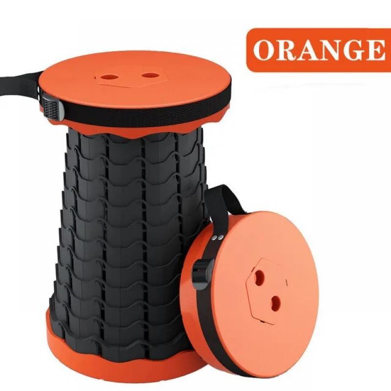 Portable Telescoping Folding Camping Stool, Outdoor Foldable Beach Chair, Folding Camping Chair for Travel Hiking Fishing Garden