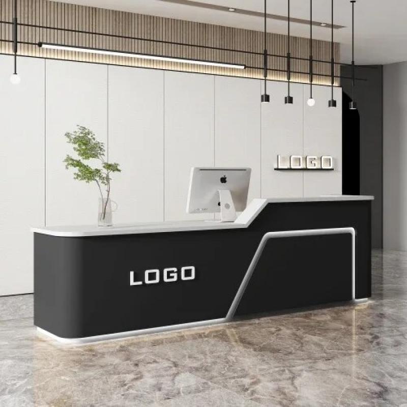 Hospital Counter Reception Desks Computer Luxury Modern Cashier Table Mobile White Recepcion Mostrador Beauty Salon Furniture