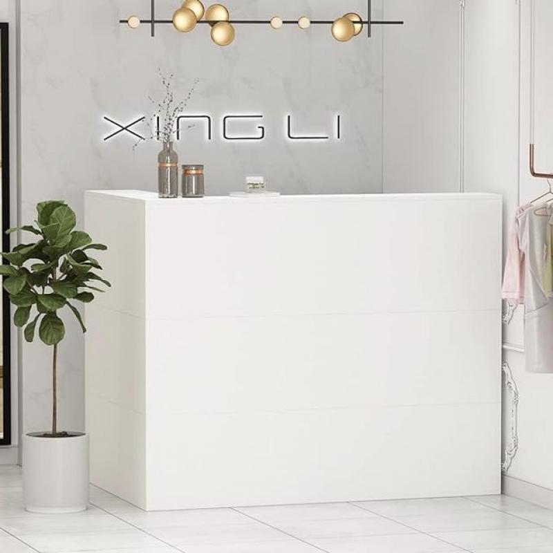 AIEGLE L-Shaped Reception Desk Counter Table ,Private Workstation for Salon Reception Room Checkout Office
