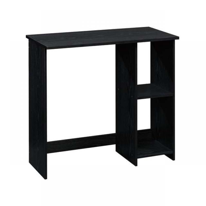 Mainstays Small Space Writing Desk with 2 Shelves, True Black Oak Finish Gaming Desk  Desks