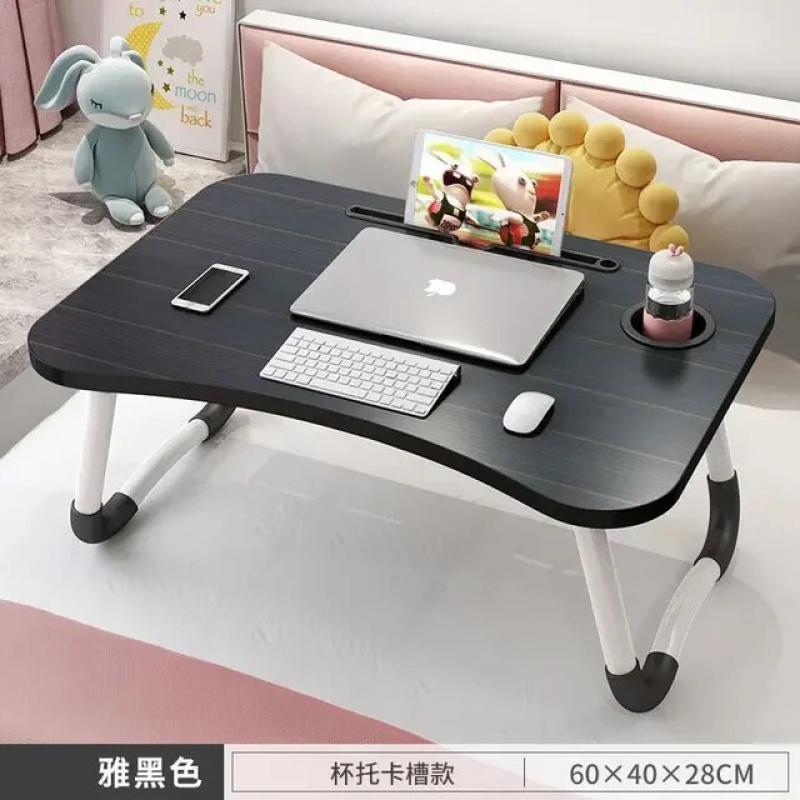 Folding Home Laptop Desk for Bed & Sofa Laptop Bed Tray Table Desk Portable Lap Desk for Study and Reading Bed Top Tray Table