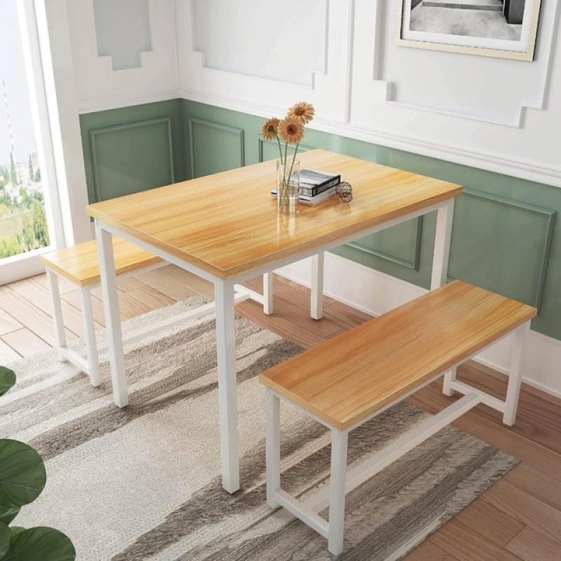 AWQM Bar Table and 4 Chairs Set Industrial Counter Height Pub  with  5 Pieces Dining  Home Kitchen Breakfast