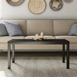 Mainstays Parsons Coffee Table, Black Oak Tea Table  Coffee Table Living Room Tables