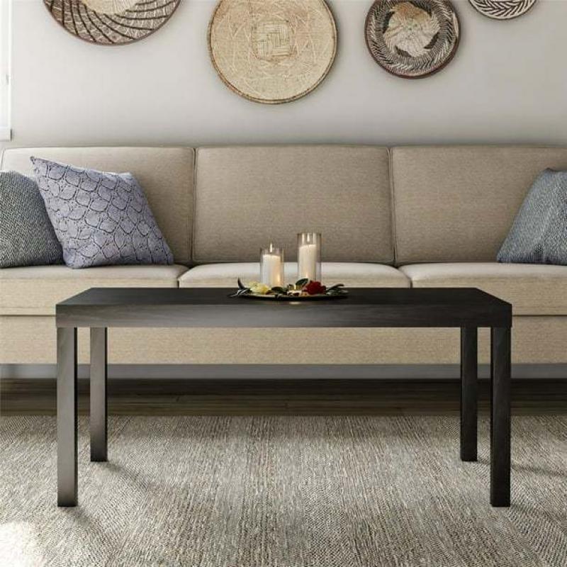 Mainstays Parsons Coffee Table, Black Oak tea table  coffee table living room tables