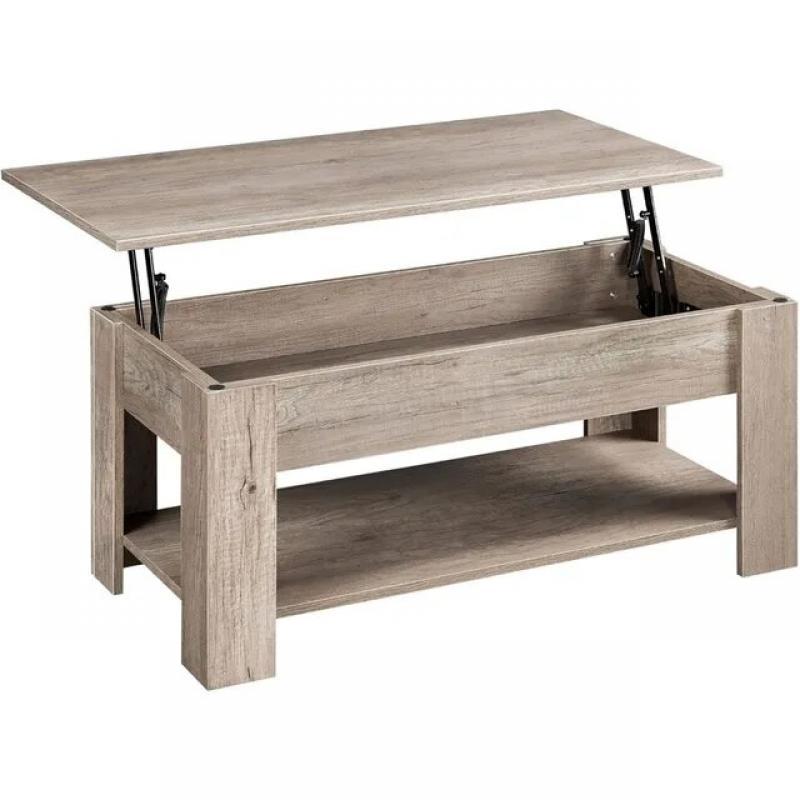 Yaheetech Lift Top Coffee Table with Hidden Compartment and Storage Shelf, Rising Tabletop Dining Table for Living Room Receptio
