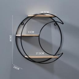 The New Nordic Style Creative Restaurant Wall Decoration Living Room Wall Storage Milk Tea Shop Wall Shelf Without Drilling