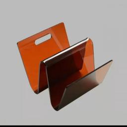 Acrylic Book Stand W-shaped S Design Magazine Storage Rack Medieval Style Portable Book Decoration Blue Brown Decoration