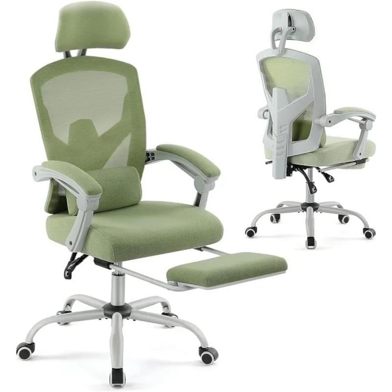 Ergonomic Office Chair, Reclining Office Chair Desk Chair with Foot Rest, High Back Computer Chair Mesh Home Office Desk Chairs