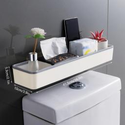 Wall Hanging Toilet Bathroom Storage Cabinet Rack Punch Free Multifunctional Artifact Above Toilet Rack Shelf Organizer