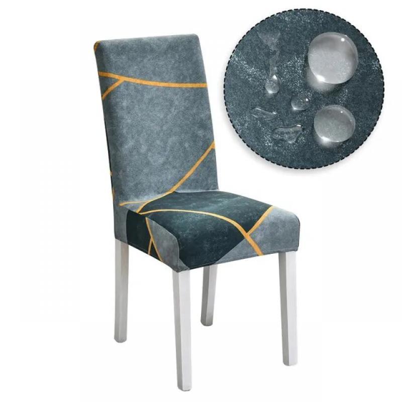 Waterproof Fabric Chair Cover Stretch Spandex Elastic Soft Chair Slipcover Seat Case For Office Kitchen Dining Room Wedding