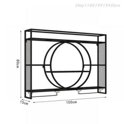 Hanging Wine Rack Metal Red Design Wine Wall Restaurant Small Wall Wine Cabinet Rack Wall Hanging Display Wijnrek Decoration