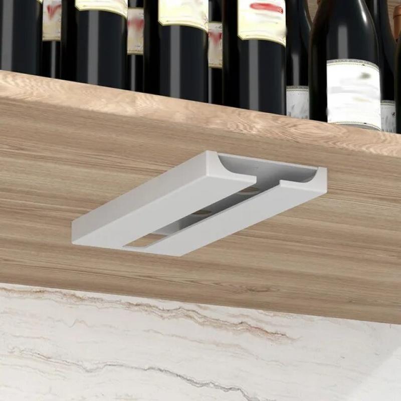 Bar Wine Glass Rack - Non-drilled Cup Holder In Kitchen and Dining Room,Upside-down Rack for Household Wine Glasses