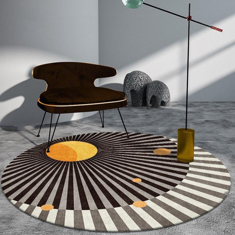 Round dirt-resistant carpet Office computer e-sports swivel chair Rocking dining table Study bench under bedroom round floor mat