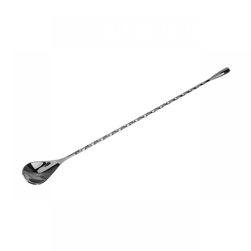 HILIFE 30/40cm Stainless Steel Stir Bar Spoon Mixing Ounces Cocktail Spoon Spiral Pattern Bartender Tools Teadrop Spoon Bar Tool