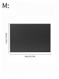 Leeseph PVC Coasters Dish Drying Mat Bar Service Mat Minimalist Rectangle Dish Drainer Mat Bartender Countertop Accessories