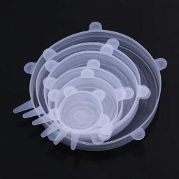 12PCS Silicone Cover Stretch Lids Reusable Airtight Food Wrap Covers Keeping Fresh Seal Bowl Stretch Wrap Cover Kitchen Cookware
