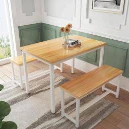 AWQM Bar Table And 4 Chairs Set Industrial Counter Height Pub  With  5 Pieces Dining  Home Kitchen Breakfast