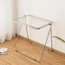 INS Transparent Folding Table Coffee Table Acrylic High Quality Crystal Home Lift Sofa Corner End Table Restaurant Furniture