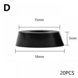 20Pc Black Rubber Feet Chair Floor Protector Non-slip Furniture Feet Table Leg Cover Speaker Cabinet Bottom Pad Funiture Part