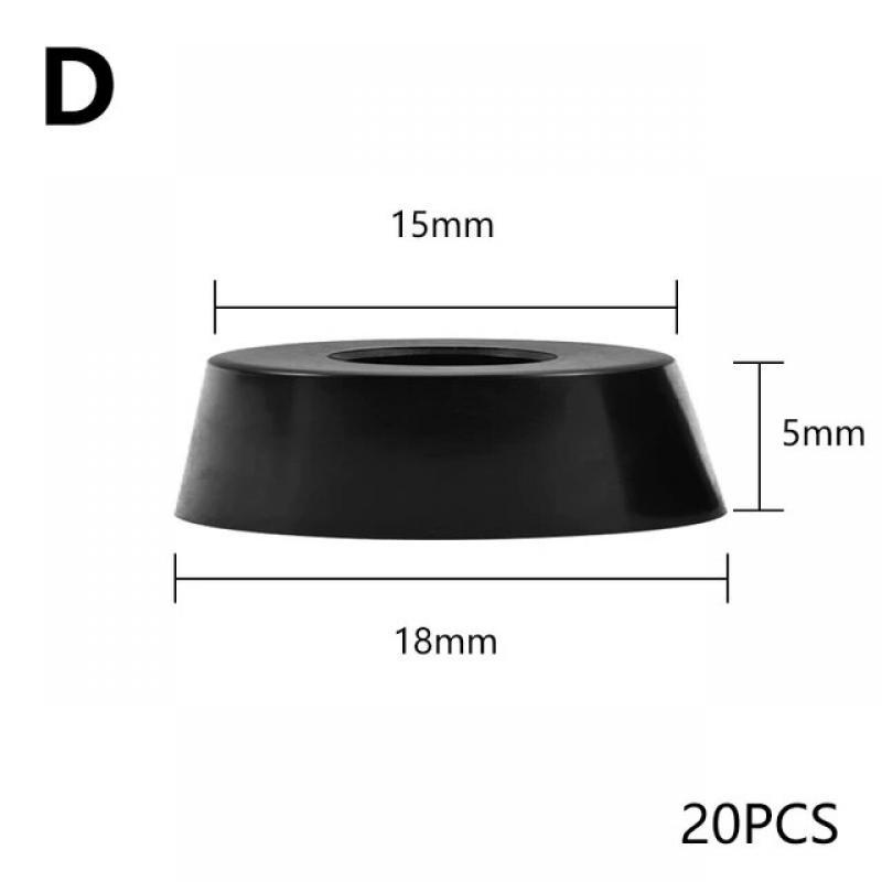 20Pc Black Rubber Feet Chair Floor Protector Non-slip Furniture Feet Table Leg Cover Speaker Cabinet Bottom Pad Funiture Part