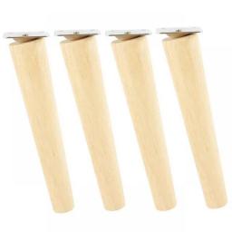 4Pcs Stool Sofa Table Computer Desk Wooden Furniture Legs Tapered Feet Furniture Accessories Nightstand Storage Box Leg