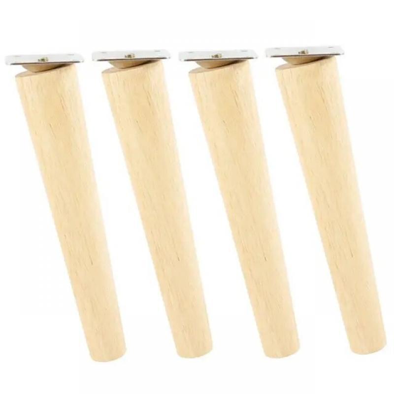 4Pcs Stool Sofa Table Computer Desk Wooden Furniture Legs Tapered Feet Furniture Accessories Nightstand Storage Box Leg