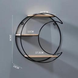 The New Nordic Style Creative Restaurant Wall Decoration Living Room Wall Storage Milk Tea Shop Wall Shelf Without Drilling