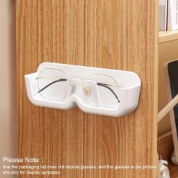 Self Adhesive Glasses Holder Wall Mount Fashion Sunglasses Show Rack For Bedroom Study Cloakroom Wardrobe Glasses Organizer Box