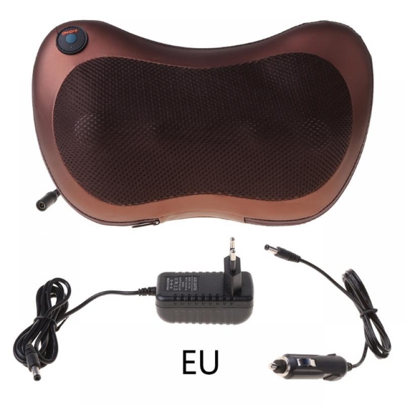 Electric Massage Pillow Lumbar Neck Back Shiatsu Massager Cushion Heat Car Home
