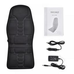 Electric Heating Vibrating Cervical Neck Back Body Cushion Massag Massager Chair Pad  For Car Home Lumbar Mattress Pain Relief