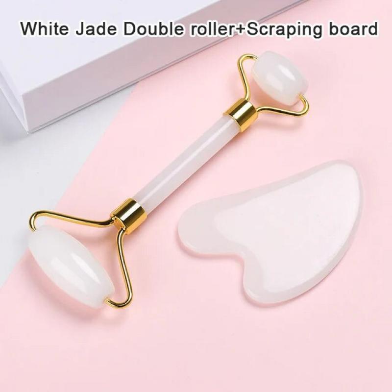 Natural Jade Roller Gua sha Board Anti Aging Lift Wrinkle Face Massage Beauty Care Slimming Tools