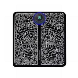 EMS Pulse Foot Massger Sole Massage Pad Feet Muscle Stimulation 8 Modes 19 Level Relaxation USB Charging