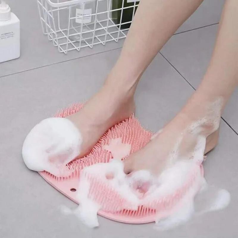 1 piece silicone bath massage mat, foot bath mat, bathroom wall-mounted back washer foot massage mat foot massager back washer