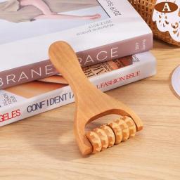 1Pc Wooden Roller Massager Neck, Shoulder And Leg Universal Hand Massager Massage Tool Foot Massager