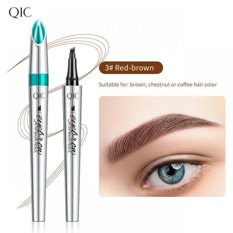 4 Points Eyebrow Tattoo Pen 5 Colors Liquid Brow Pencil Gray Microblading Ultra-Fine Eyebrow Pencil Waterproof Eyes Cosmetic