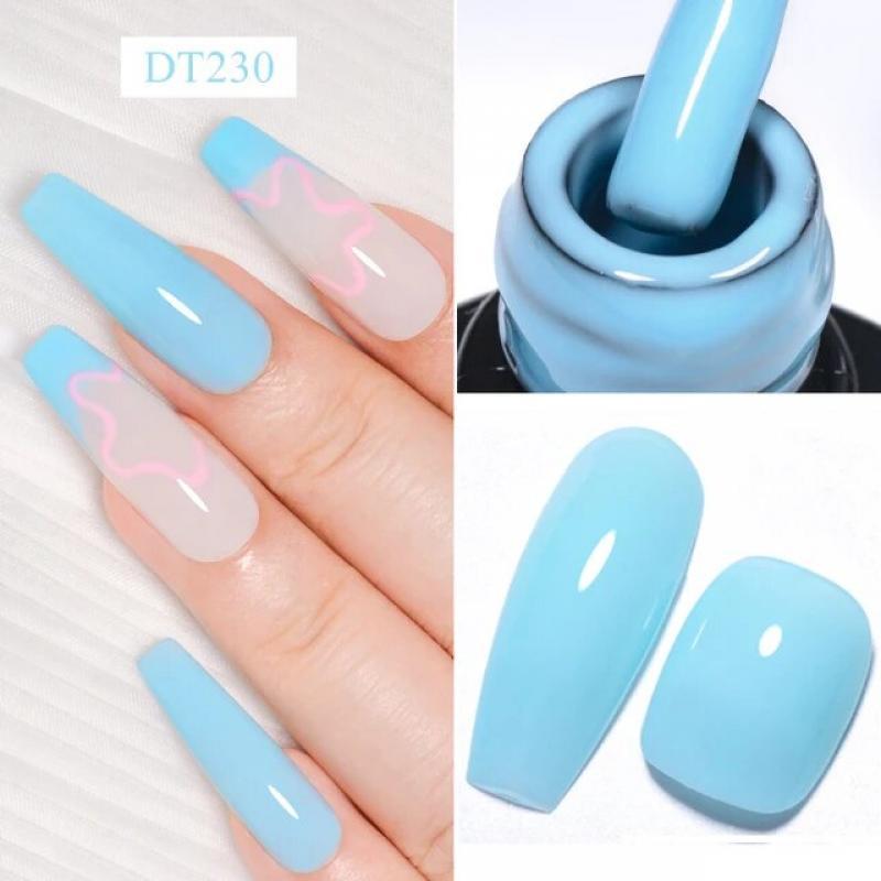 MEET ACROSS 7ml Glitter Pink Slive Gold Gel Nail Polish Sparkly Glitter Laser Semi Permanent Soak Off Nail Art Hybrid Varnishes
