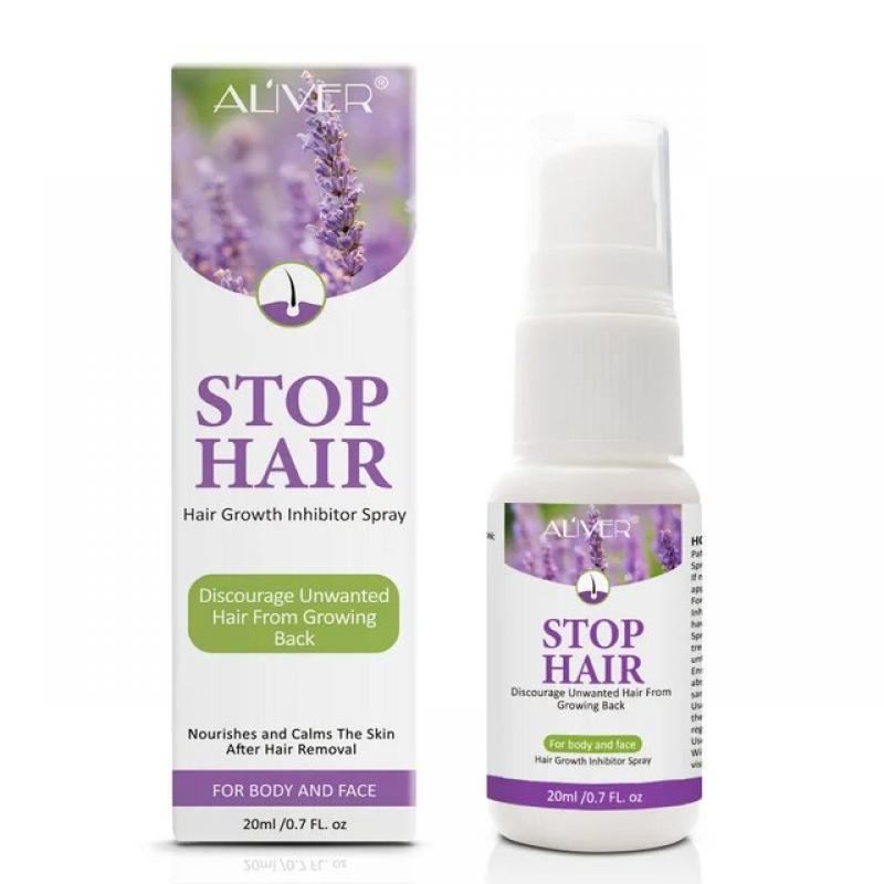Permanant Hair Growth Removal Inhibitor Spray Beard Bikini Intimate Legs Body Armpit Painless Facial Stop Hair Depilatory 20ml