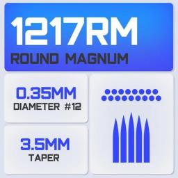 MAMBA LOONG 10PCS Tattoo Needles Cartridges 0.35MM Disposable Sterilized Membrane Safety Tattoo Needle For Tattoo Machine Pen