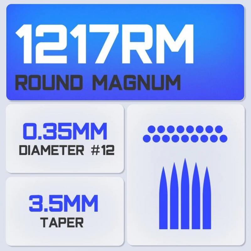 MAMBA LOONG 10PCS Tattoo Needles Cartridges 0.35MM Disposable Sterilized Membrane Safety Tattoo Needle for Tattoo Machine Pen