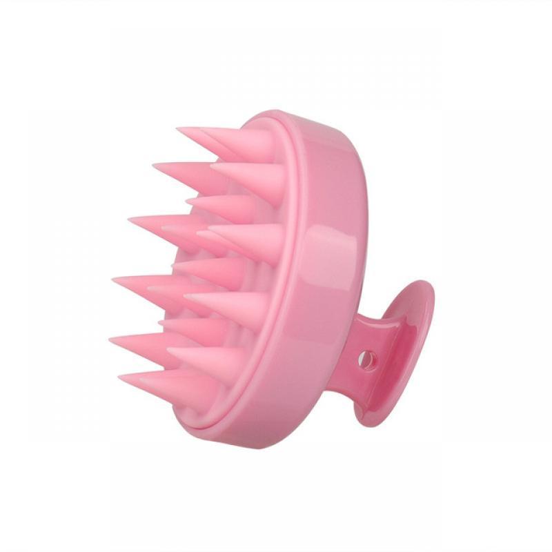 1pc Silicone Scalp Massage Comb Handheld Round Soft Shampoo Brush Portable Hair Clean Tool Hair Care Women Beauty Bathroom Combs